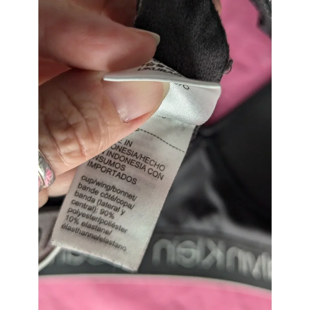 Calvin Klein S gray grey bra no wires wireless light padding‎